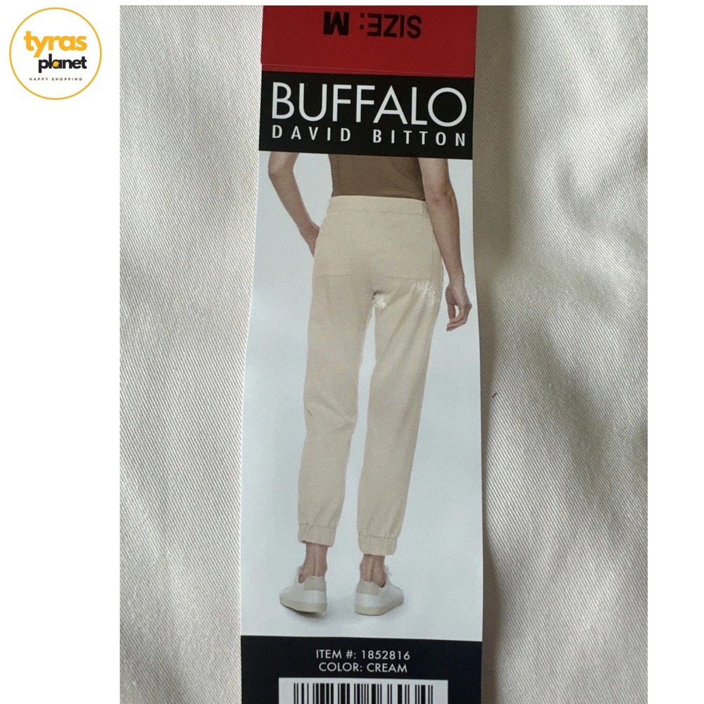 Buffalo David Bitton Soft Tencel Pull On Jogger Womens Cream Size M